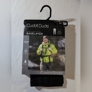 Mens Cuddl Duds Performance  Baselayer Pants  XXL Climate sport BLACK